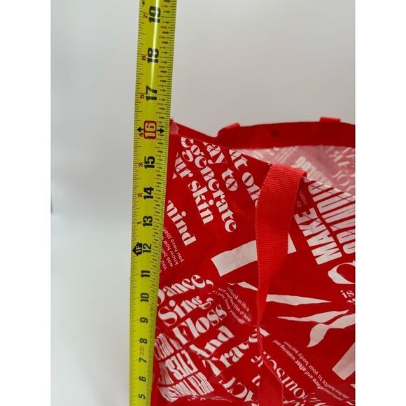 Lululemon‎ Athletica Reusable Durable Tote Bag Red/White - Picture 4 of 6